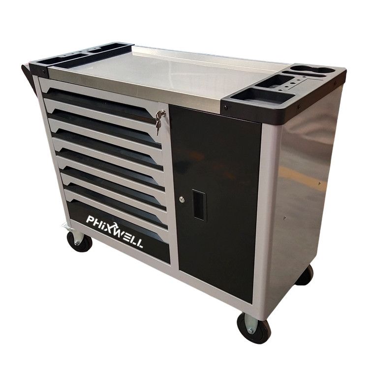 719514 PHIXWELL Werkzeugschrank mit 7 Schubladen und Seitentür