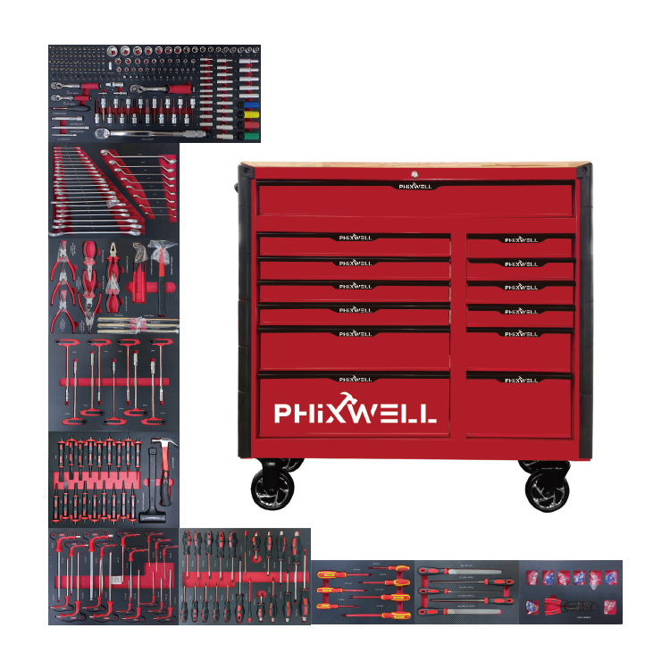 719518 PHIXWELL großer Werkzeugschrank mit 13 Schubladen
