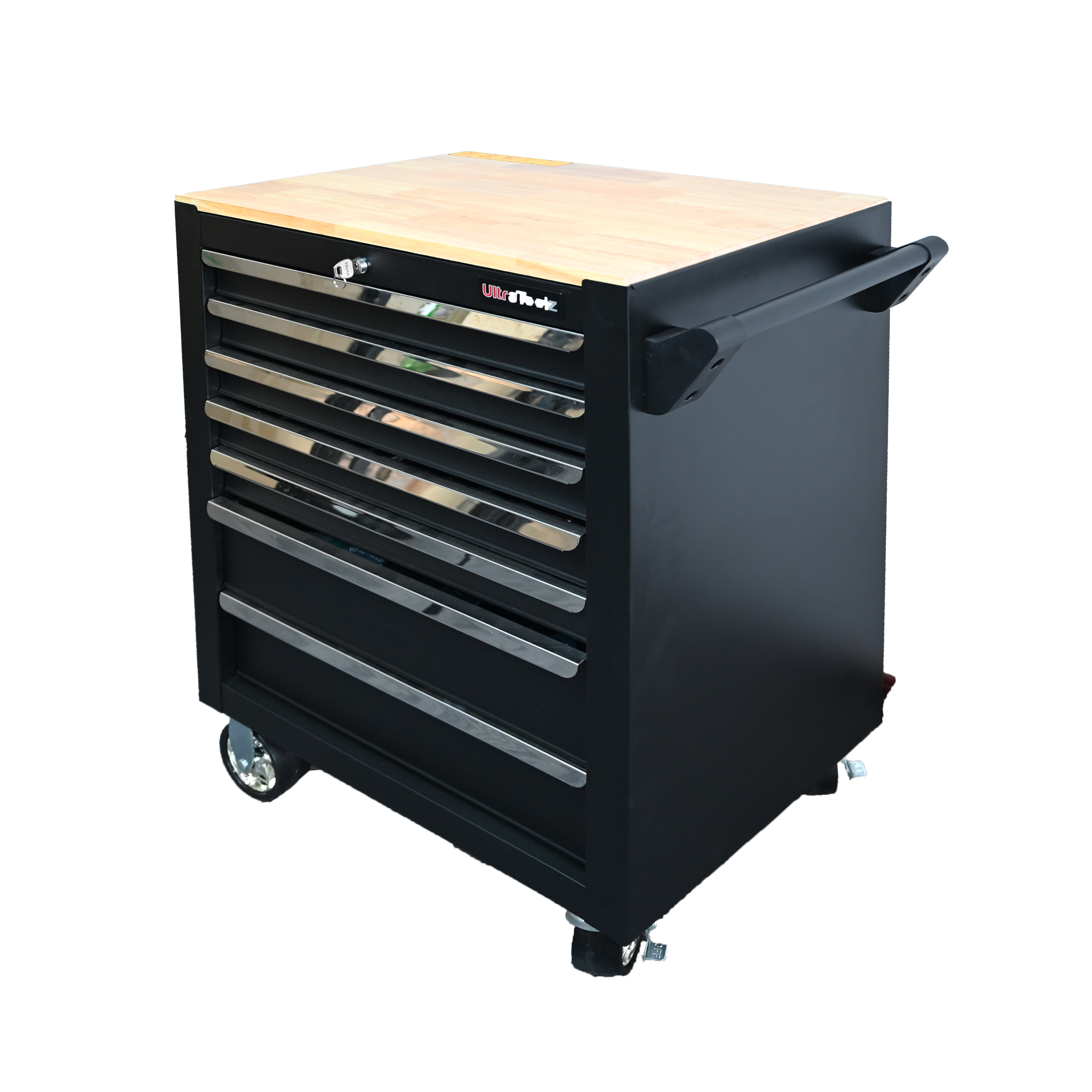 719506 PHIXWELL Aufbewahrungsschrank mit 7 Schubladen und Holzarbeitsplatte