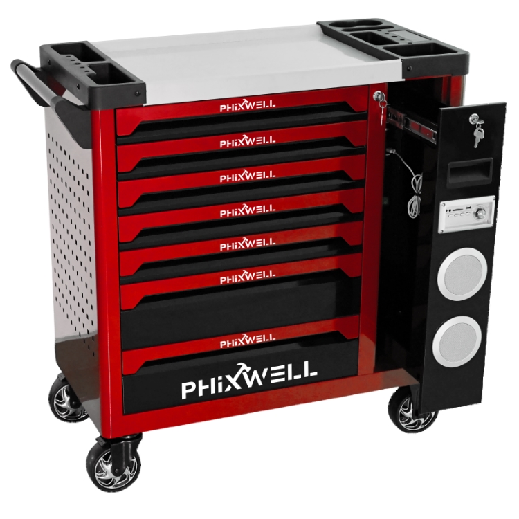 719512 PHIXWELL neues Modell Werkzeugschrank mit Lautsprecher