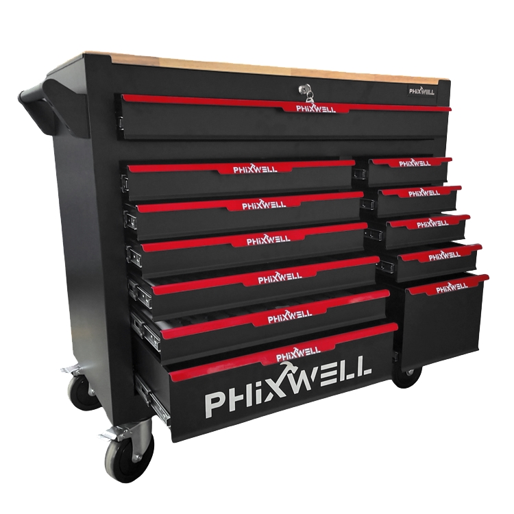 719515 PHIXWELL Werkzeugschrank mit 12 Schubladen