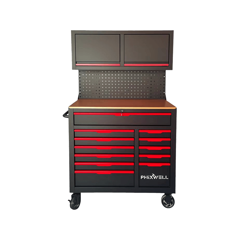 Schwerlast-Multifunktions-Werkzeugschrank mit Werkbank-Set